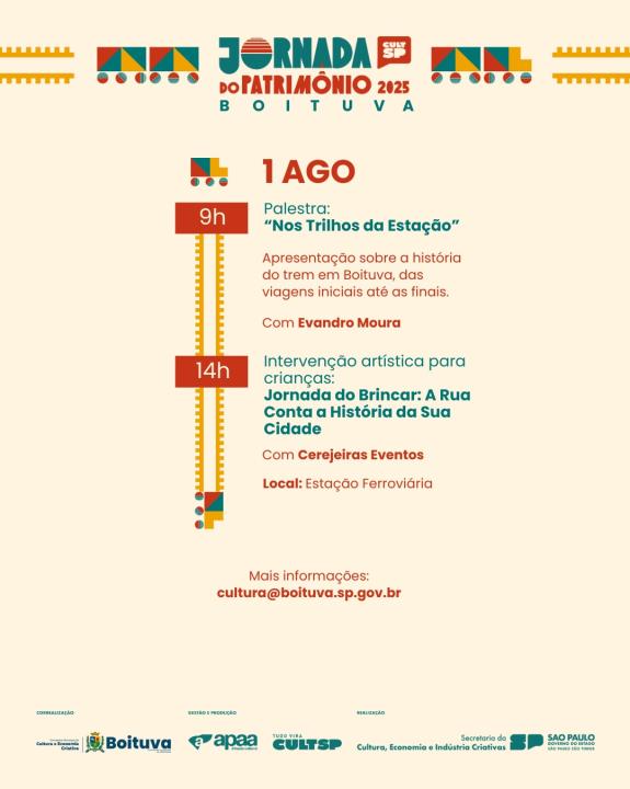 ESTAÇÃO CULTURA RECEBE, NO DIA 1º DE AGOSTO, A JORNADA DO PATRIMÔNIO COM GESTÃO DA APAA