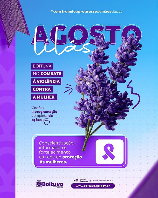 Ações de conscientização Agosto Lilás