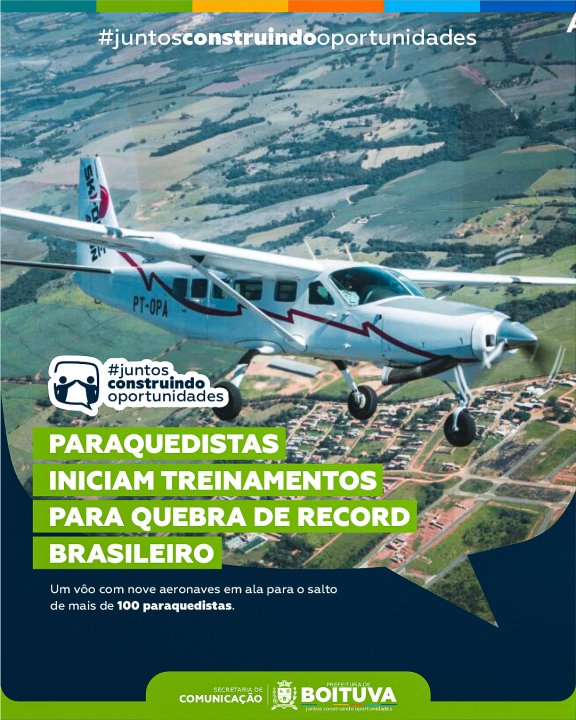 PARAQUEDISTAS INICIAM TREINAMENTOS PARA QUEBRA DE RECORD BRASILEIRO