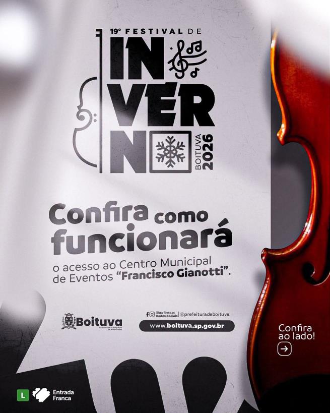 ACESSOS AO 19º FESTIVAL DE INVERNO
