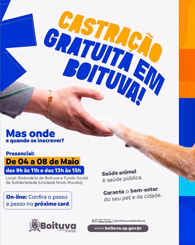 📢 ATENÇÃO, TUTORES DE BOITUVA! 🐾