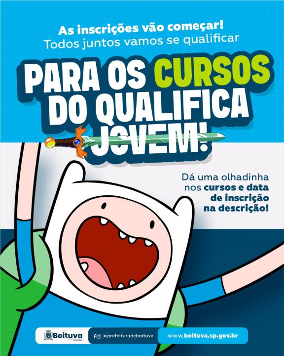 INSCRIÇÕES PARA OS CURSOS DO QUALIFICA JOVEM COMEÇAM NO PRÓXIMO DIA 11!