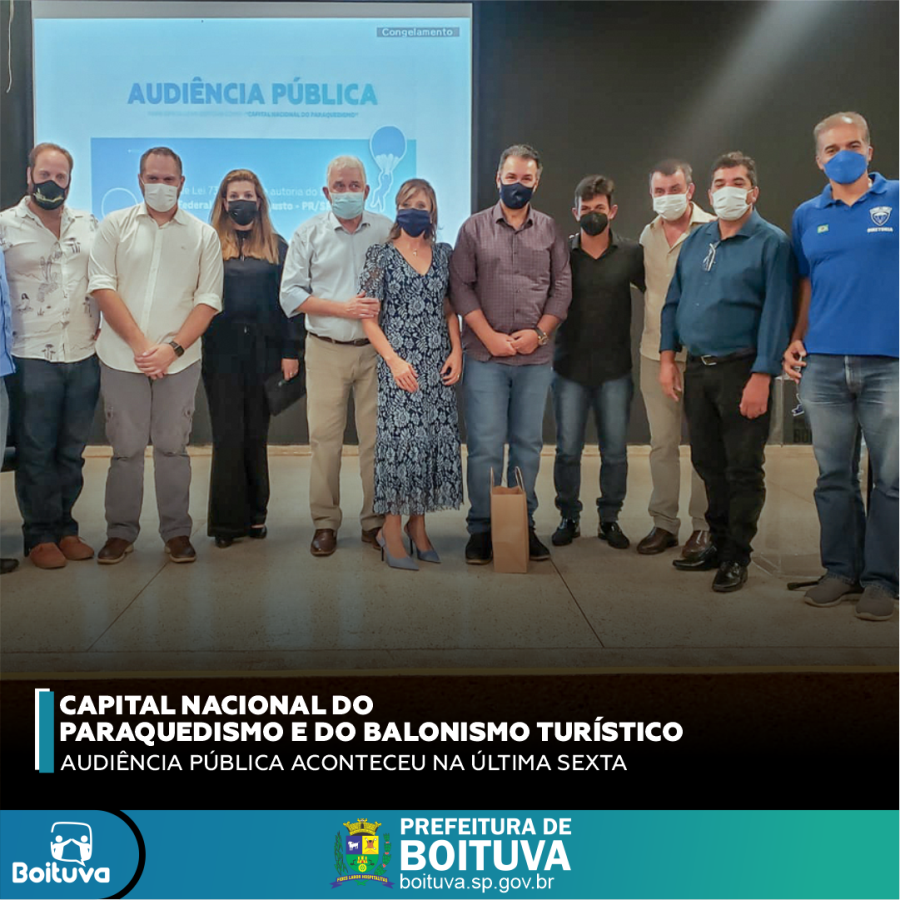 BOITUVA REALIZA AUDIÊNCIA PÚBLICA PARA SER RECONHECIDA OFICIALMENTE COMO CAPITAL NACIONAL DO PARAQUEDISMO E DO BALONISMO TURÍSTICO