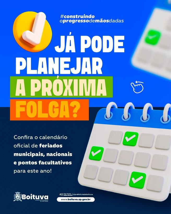 JÁ PODE PLANEJAR A PRÓXIMA FOLGA?
