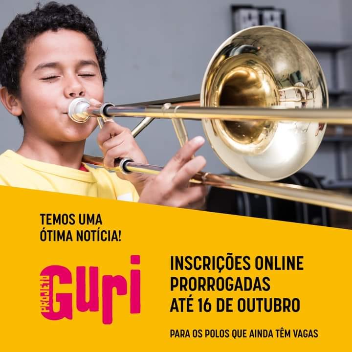 Projeto Guri: Inscrições prorrogadas até 16 de Outubro