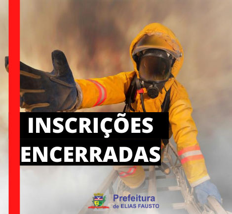 Inscrições encerradas para curso de formação para bombeiro civil pela Prefeitura de Elias Fausto