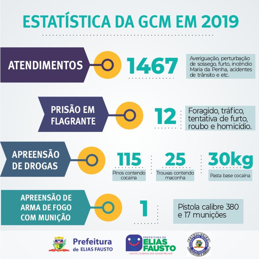 Confira as estatísticas da GCM em 2019