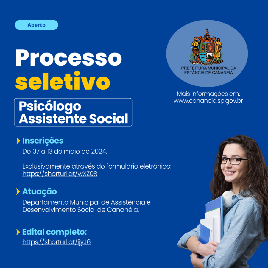 Processo Seletivo Simplificado: Psicólogo e Assistente Social