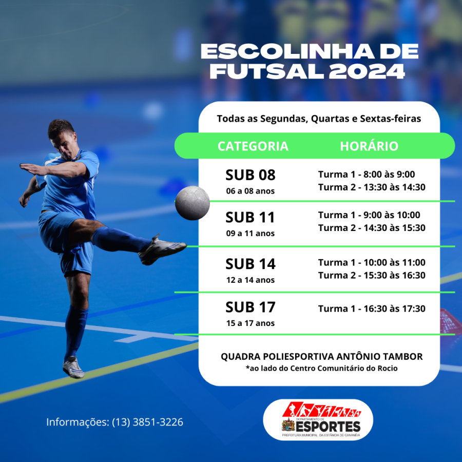 ESPORTE - Escolinha de Futsal 2024