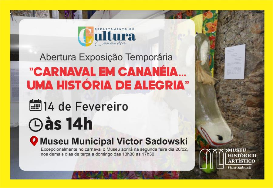 Cananéia terá Exposição Temporária de Carnaval