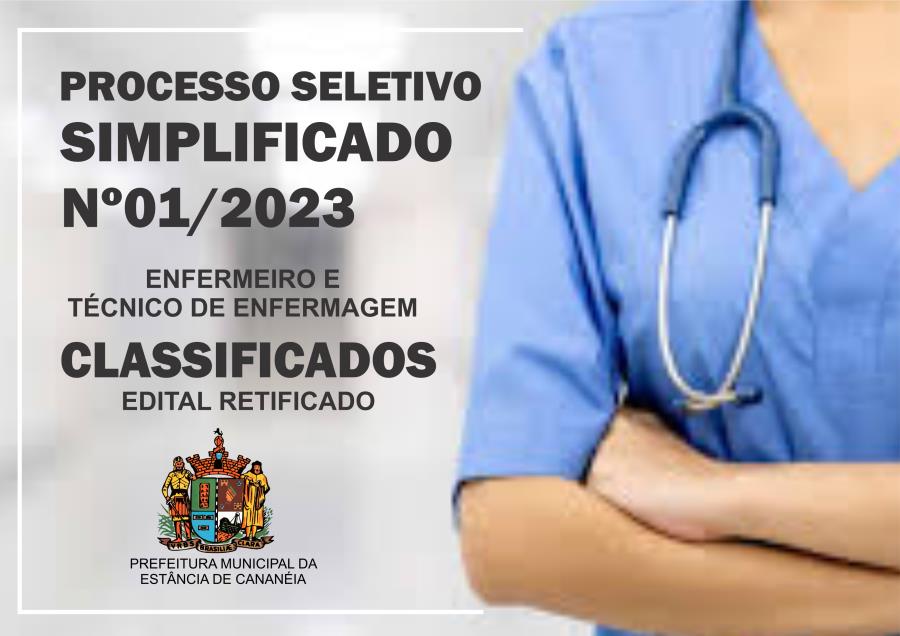 EDITAL DE RETIFICAÇÃO DO RESULTADO - ENFERMEIRO DO PROCESSO SELETIVO SIMPLIFICADO Nº 01/2023