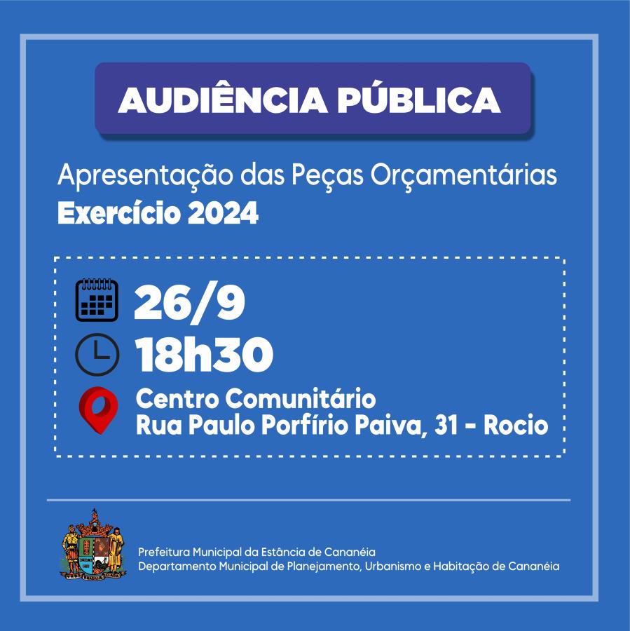 Audiência Pública - Planejamento - SETEMBRO 2023