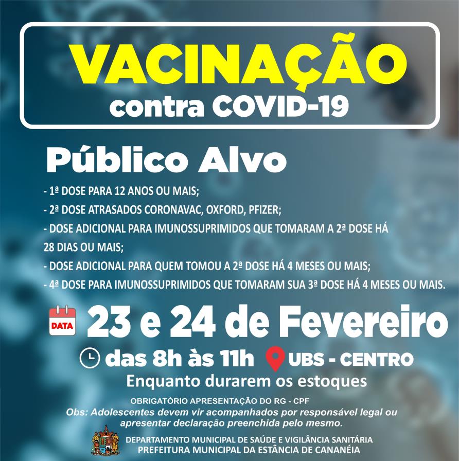 Calendário de Vacinação contra COVID-19 Adultos