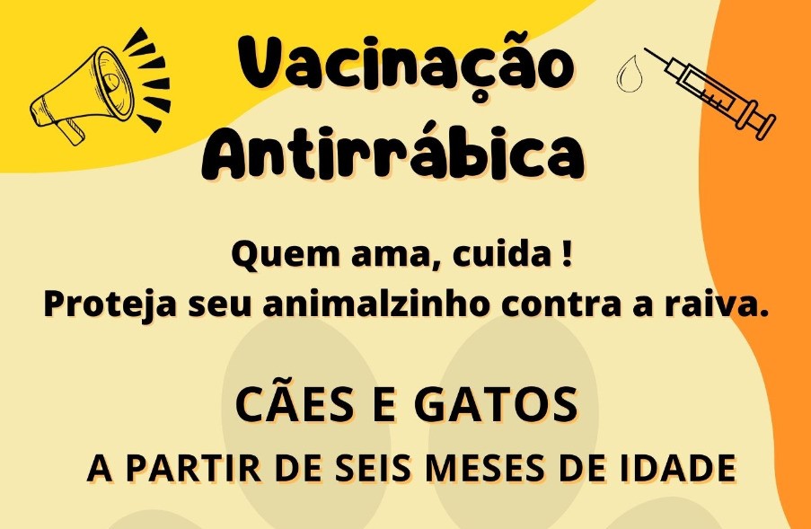 Vacinação Antirrábica no DCZ, quem ama, cuida !
