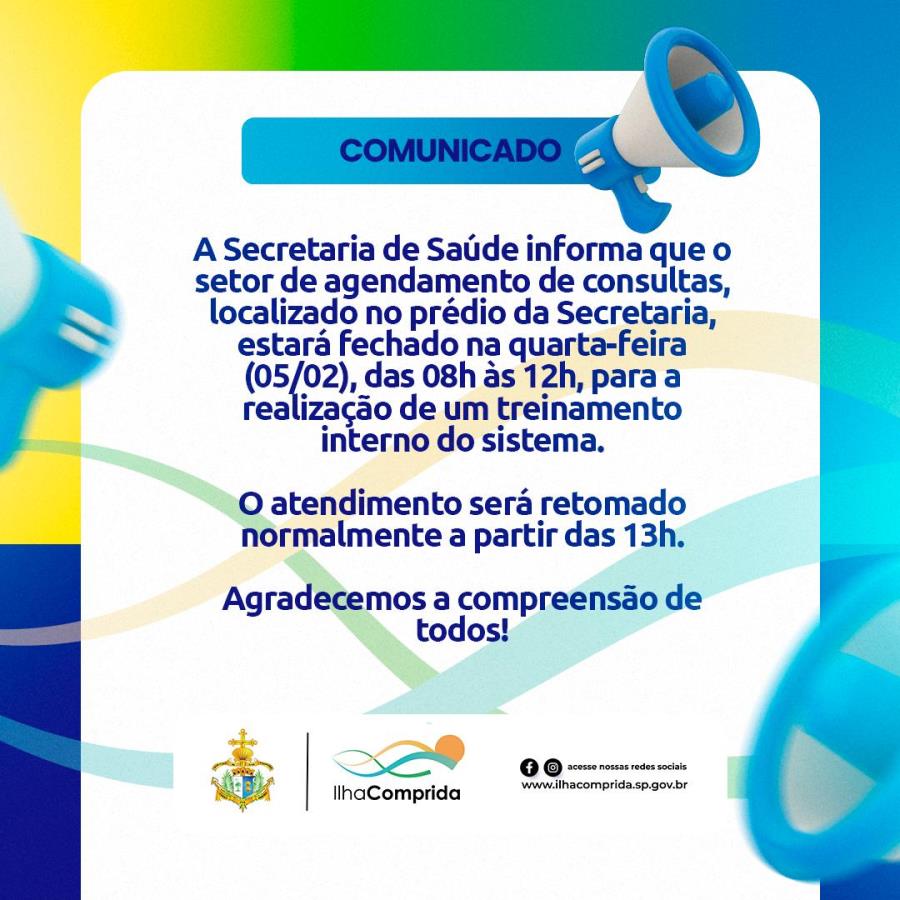 Comunicado - Secretaria de Saúde