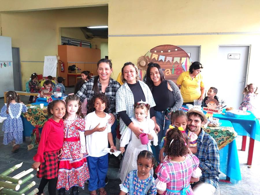 Com muita alegria, brincadeiras e criatividade, começaram as Festas Julinas na Educação Infantil da Escola Meu Recanto