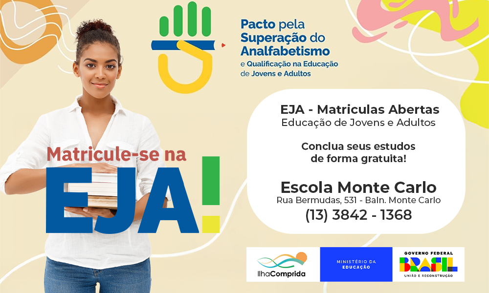 CHAMADA PÚBLICA - MATRÍCULAS ABERTAS PARA EJA 📚