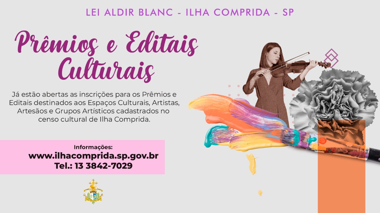Cultura prorroga até dia 19 prazo para inscrições de ações e projetos culturais candidatos aos recursos da Lei Aldir Blanc