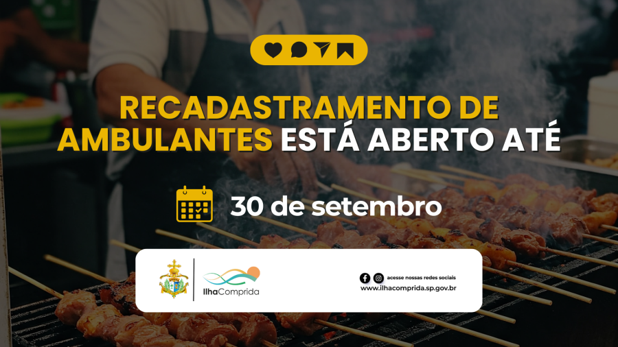 Prefeitura abre recadastramento para ambulantes até 30 de setembro