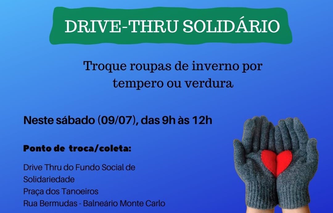 Drive Thru do FSS neste sábado 09/07, na Praça dos Tanoeiros,  trocará agasalhos e cobertores por mudas de temperos e verduras