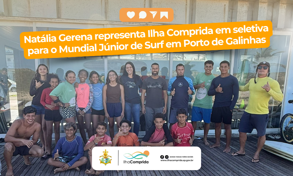 Natália Gerena representa Ilha Comprida em seletiva para o Mundial Júnior de Surf em Porto de Galinhas