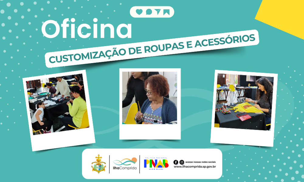 A Oficina de Customização de Roupas e Acessórios com a artista Andressa Patrizia movimentou o Espaço Cultural Plínio Marcos com muita criatividade, identidade e afeto! 🎨🧵👗