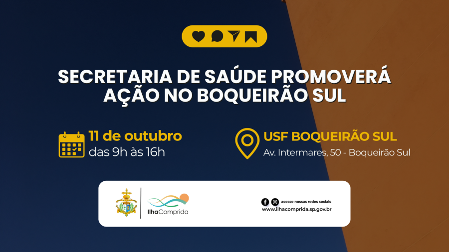 Prefeitura realiza ação de saúde no Boqueirão Sul neste sábado (11/10)