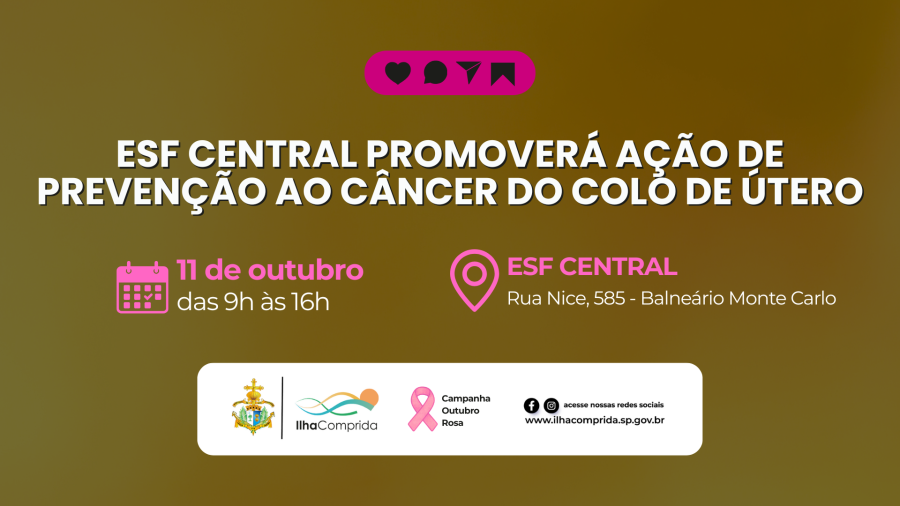 Prefeitura promove ação de prevenção à saúde da mulher no ESF Central neste sábado (11/10)