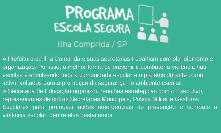 Município lança Programa Escola Segura com ações para garantir o envolvimento de todos os segmentos na segurança dos estudantes e combate às Fake News