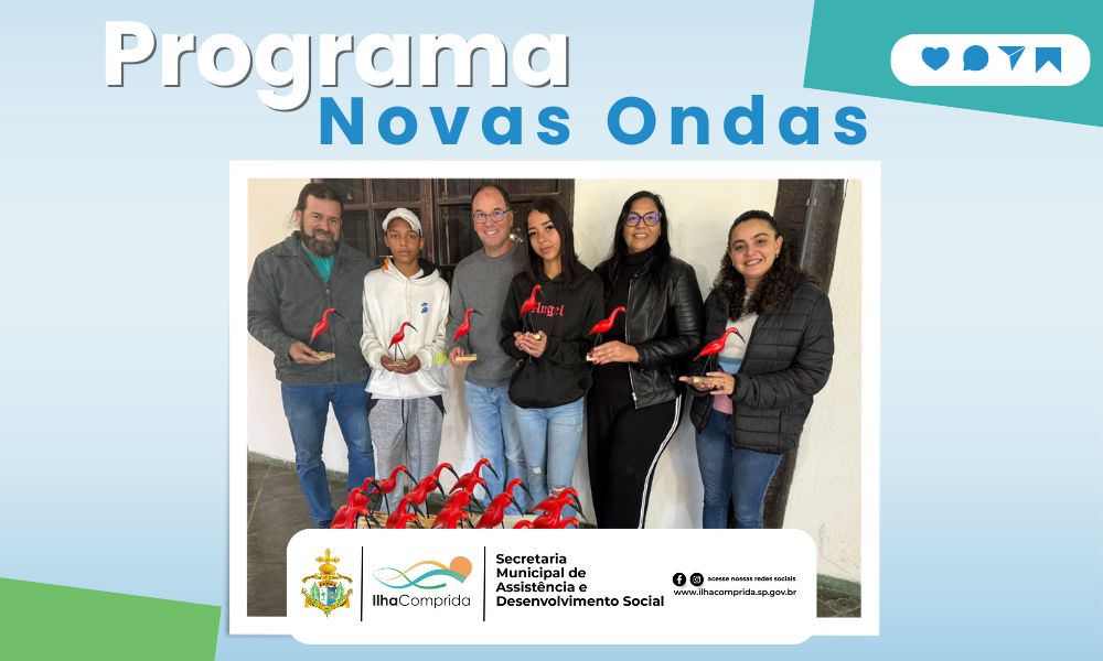 Adolescentes do Programa Novas Ondas entregam 100 guarás artesanais ao Departamento de Cultura
