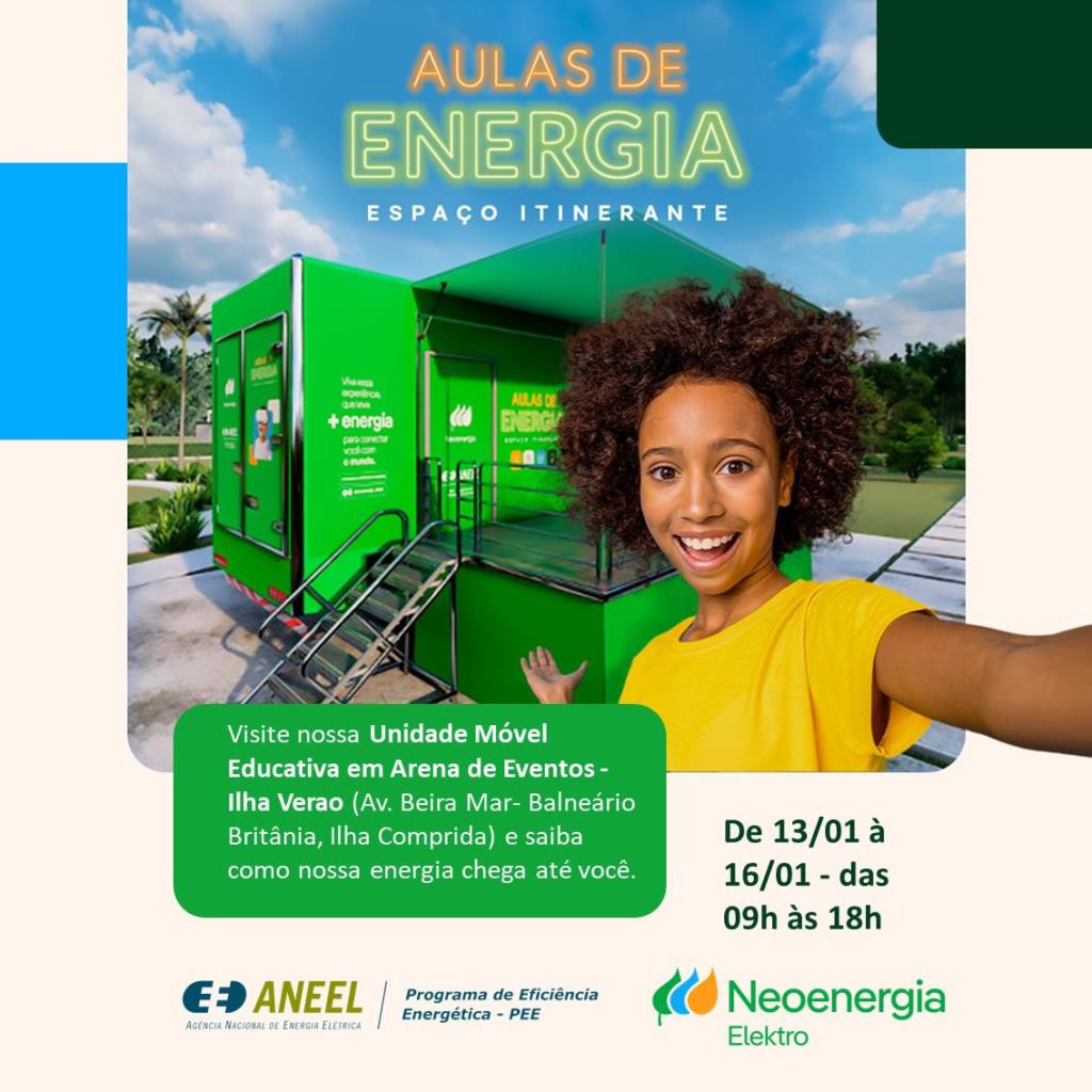 Educação energética gratuita em Ilha Comprida