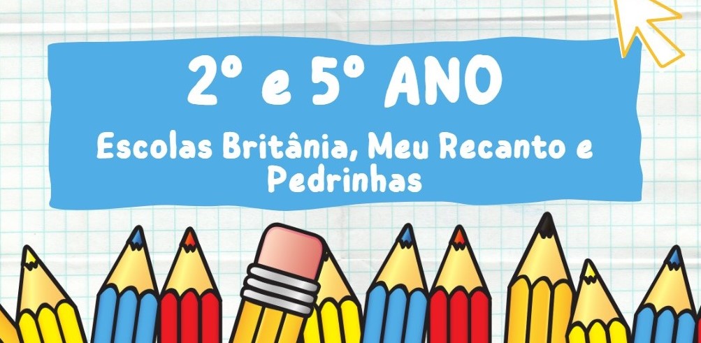Alunos dos 2° e 5° anos das Escolas Britânia, Meu Recanto e Pedrinhas farão o Saresp 2024 nesta quarta 13.11