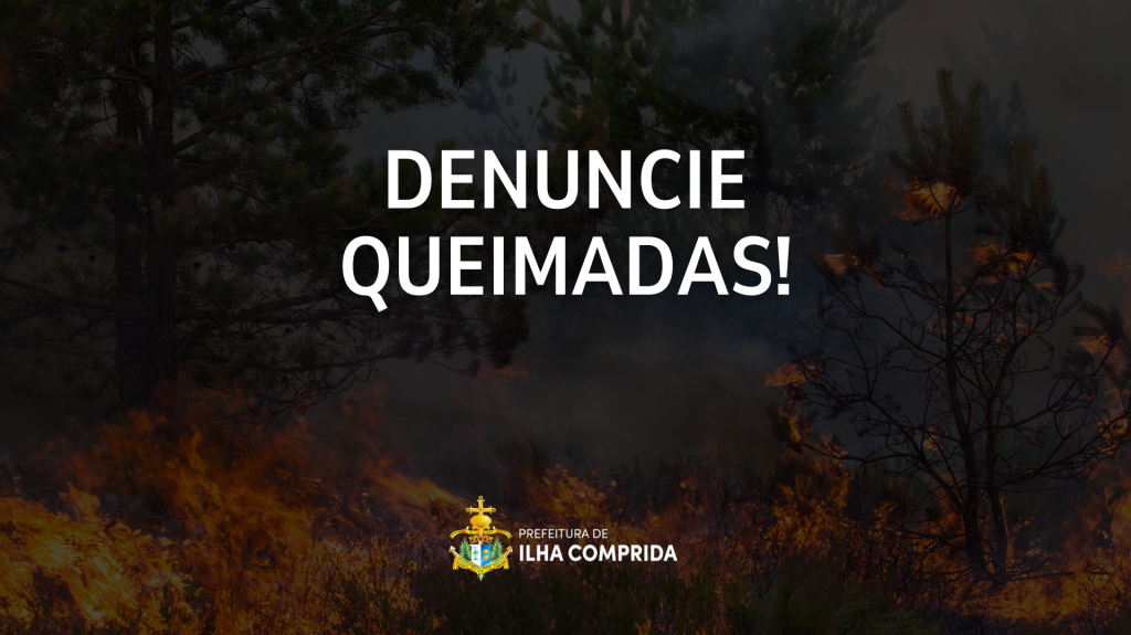 Queimadas em Ilha Comprida é crime. Denuncie!