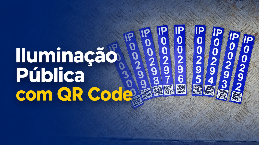 Prefeitura instala placas com QR Code em postes para agilizar reparos na iluminação pública