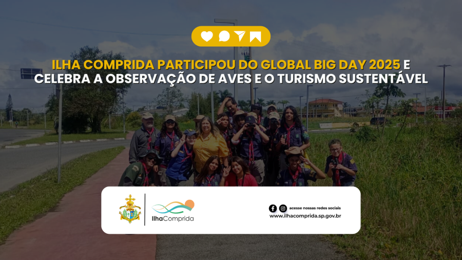 Ilha Comprida participa do Global Big Day 2025 e celebra a observação de aves e o turismo sustentável