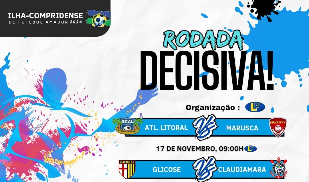 Neste domingo 17.11, acontece rodada decisiva do Ilha Compridense de Futebol