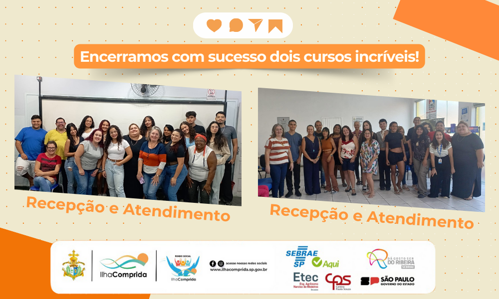 Finalizamos com sucesso dois cursos incríveis no Espaço Cidadania