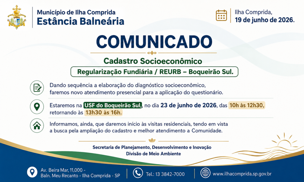PREFEITURA REALIZA NOVO ATENDIMENTO DO CADASTRO SOCIOECONÔMICO NO BOQUEIRÃO SUL