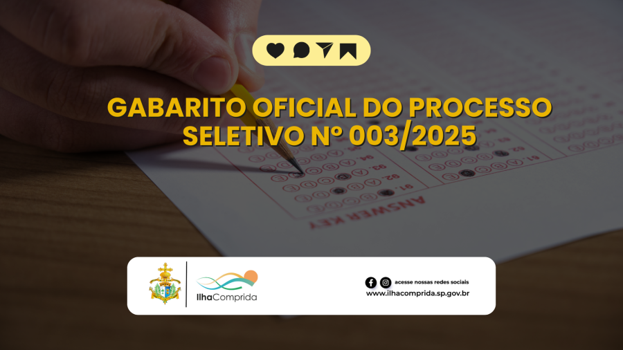 Prefeitura divulga Gabarito Oficial do Processo Seletivo nº 003/2025