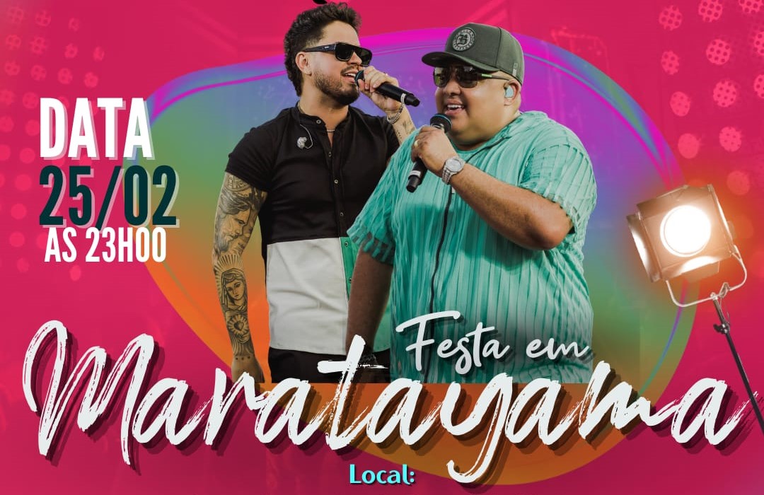 Festa em Maratayama contará com show de Humberto & Ronaldo no sábado 25/02