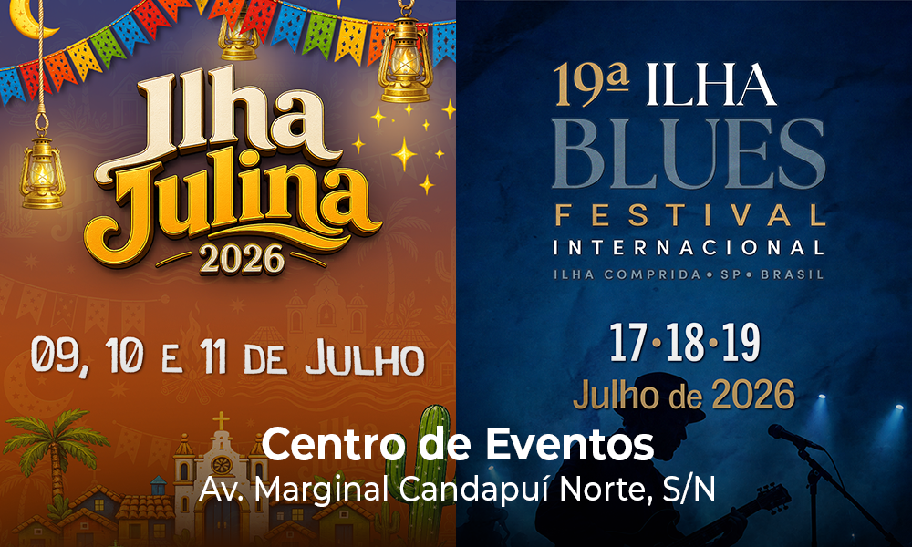 Ilha Comprida prepara programação especial de julho com Ilha Julina e 19º Ilha Blues Festival Internacional