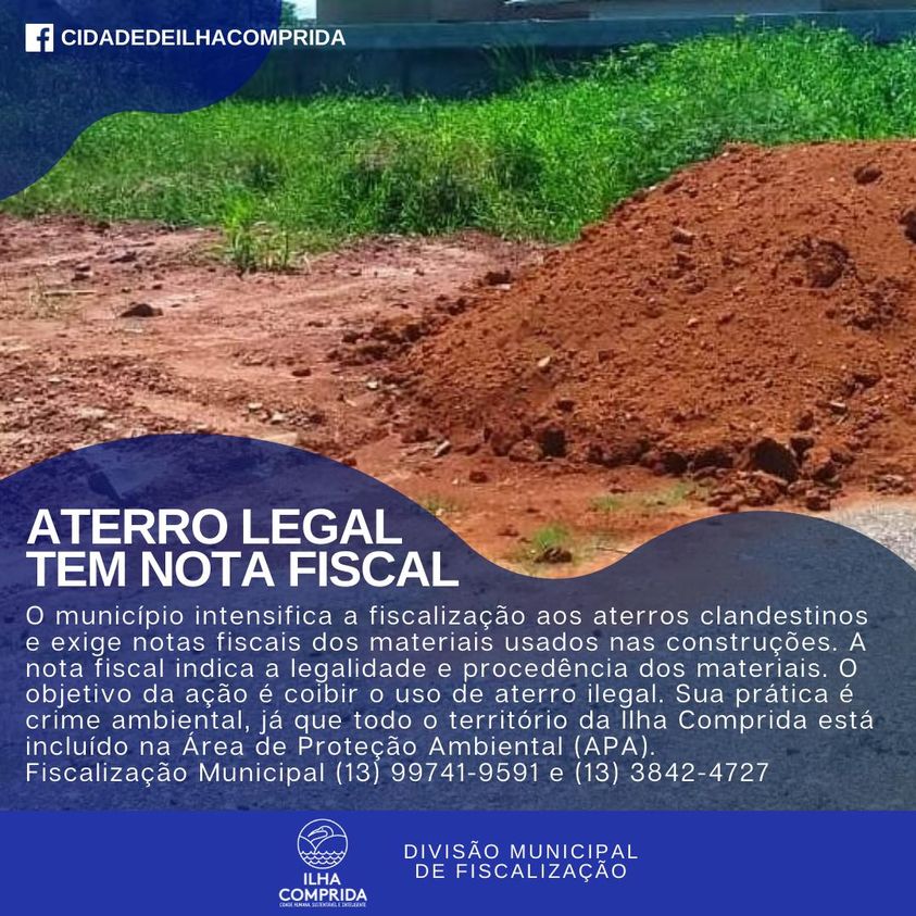 Campanha Municipal Aterro Legal tem Nota Fiscal