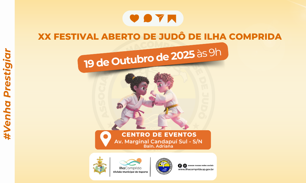 Ilha Comprida recebe o XX Festival Aberto de Judô no Centro de Eventos