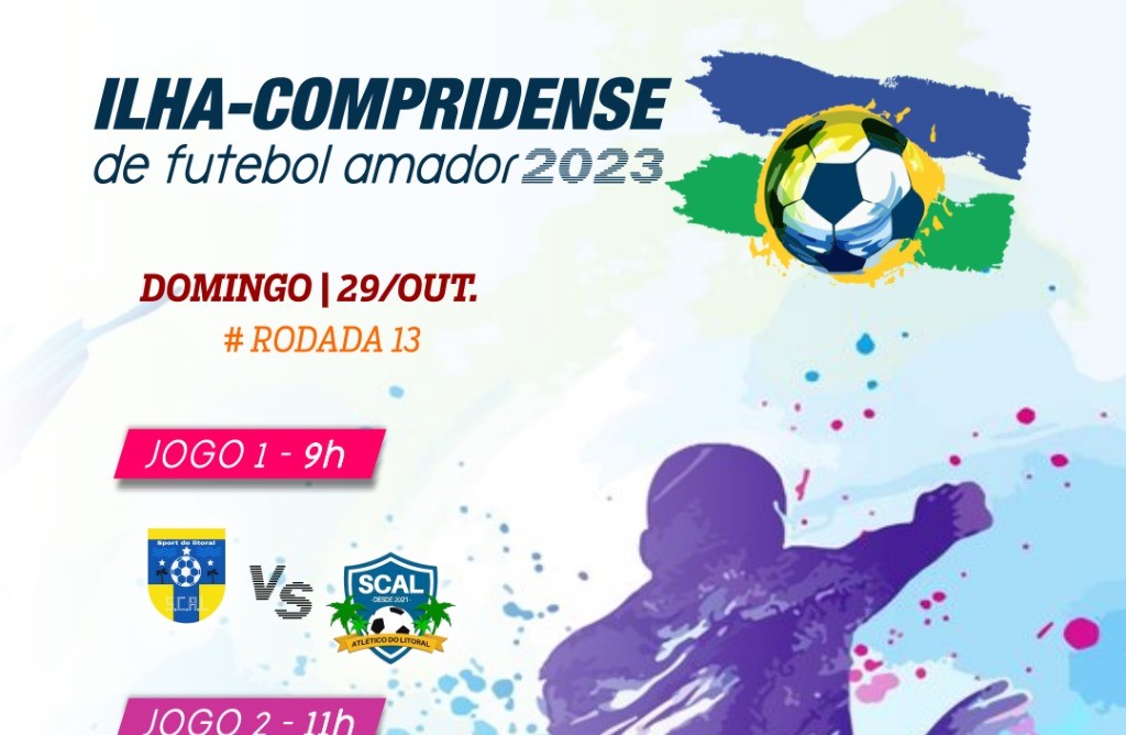 Neste domingo 29/10 , acontece a rodada 13 do Ilha Compridense de Futebol Amador