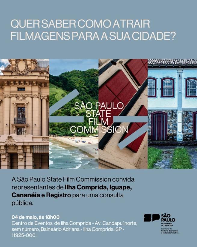 Prefeitura convida para a consulta pública da São Paulo State Film Commission