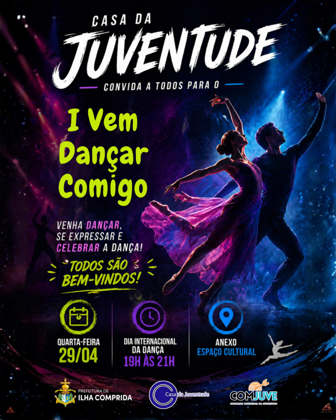 Casa da Juventude e COMJUVE promovem o evento "Vem Dançar Comigo"