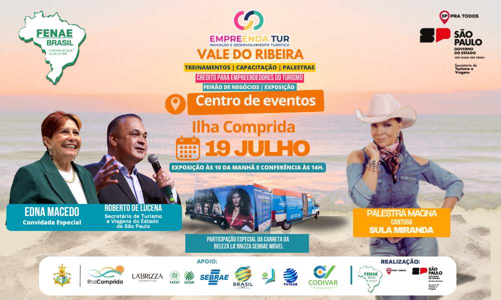 Vem ai, Empreenda Tur!! 🌊🚀 Turismo, inovação e oportunidades chegando em Ilha Comprida!