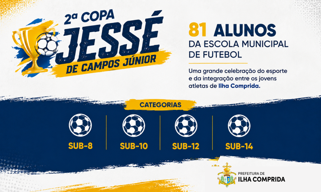 2ª Copa Jessé de Campos Júnior reúne 81 alunos da Escola Municipal de Futebol em Ilha Comprida