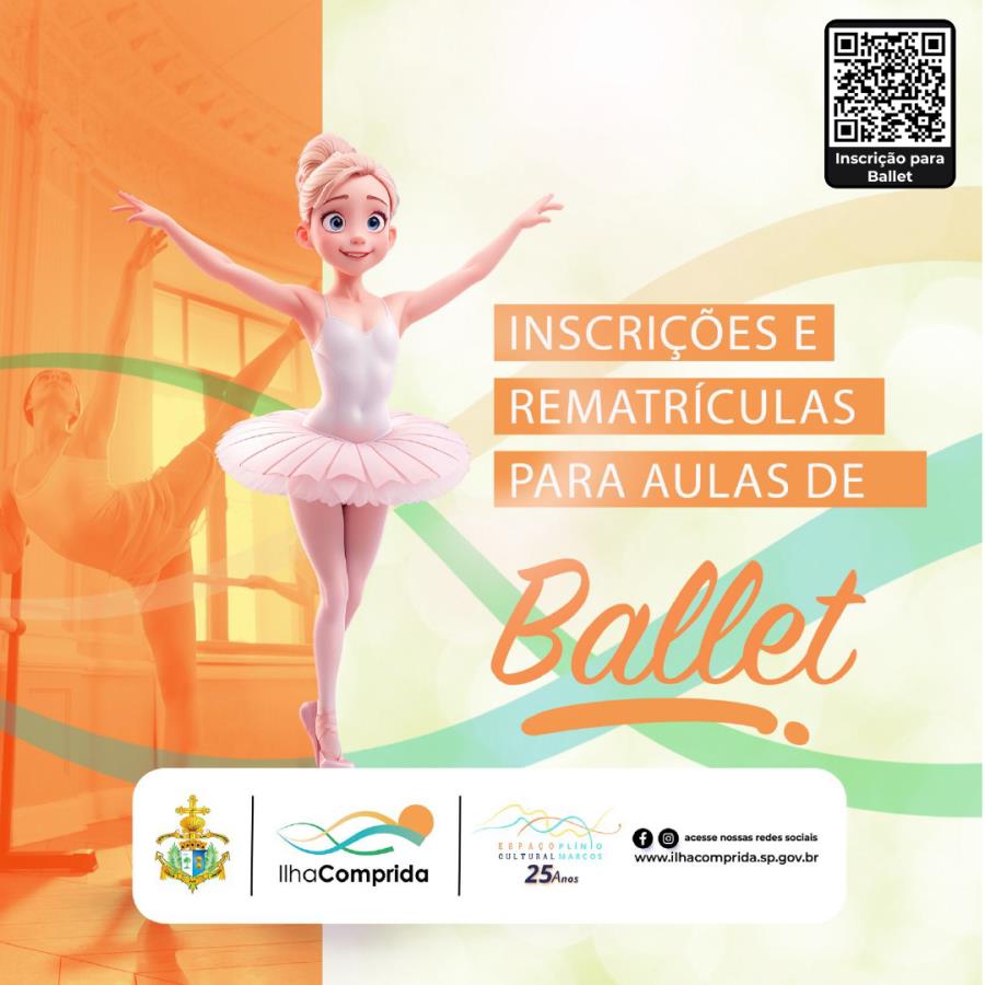 ✨ Inscrições abertas para as aulas de Ballet! ✨