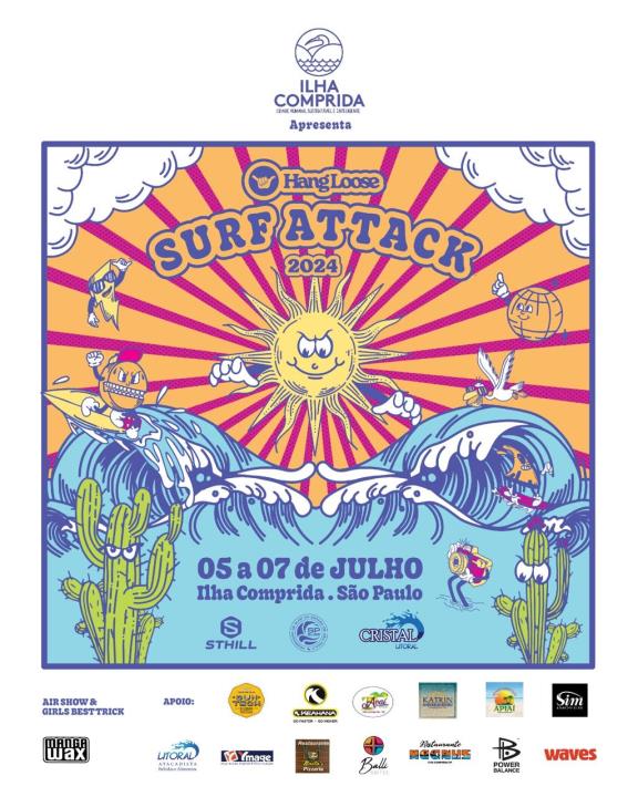 Ilha Comprida recebe pela primeira vez etapa do Hang Loose Surf Attack